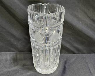 9" Geometric Lead crystal Vase