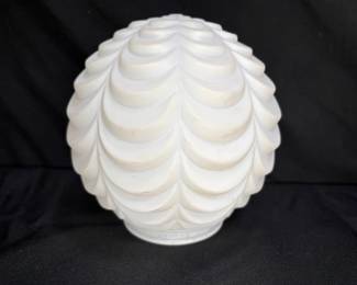 Ribbed Glass Ball Shade for Swag