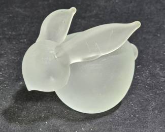 Crowning Touch Frosted Crystal Bunny Candle Holder