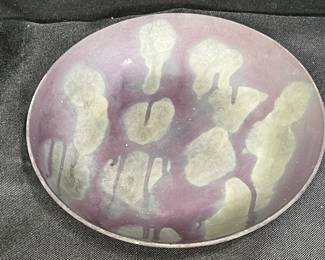 Vintage Art Glass Dish Satin Finish