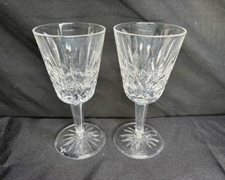  2 Waterford Crystal Lismore Claret Glasses