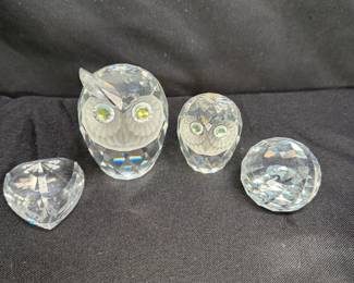  4 Swarovski Crystal SCS Paper Weights & Figurines