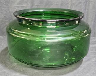 Rare Anchor Hocking Large Forest Green Fish Bowl