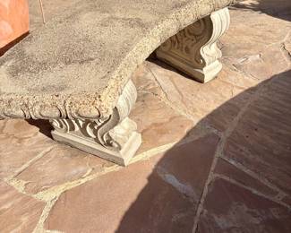 3 cement benches available 