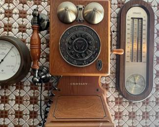 Crosley Wall-Mount Rotary Dial Telephone