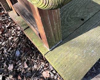 Rustic Wooden Park Bench