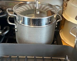 Stainless Steel Steamer Pot with Glass Lid