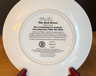 Gone With The Wind "The Red Dress" Collector Plate