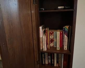 Wooden Grandfather Clock with Storage Cabinet and Quartz Movement