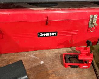 Vintage Husky Red Metal Cantilever Toolbox