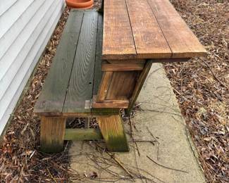 Wooden Picnic Table Bench