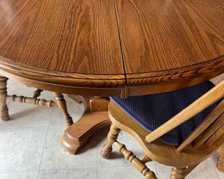 Oak Dining Table with Chairs