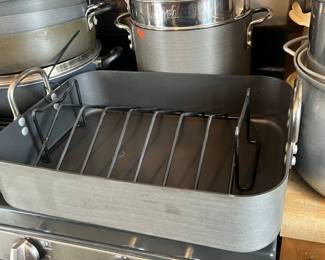 All-Clad HA1 Hard-Anodized Nonstick Roasting Pan with Rack