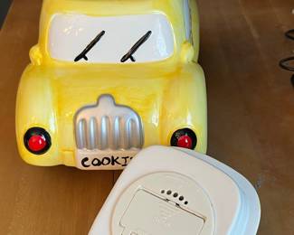 Yellow Taxi Cookie Jar with Lights & Sound