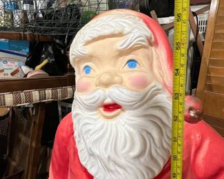 Vintage 5 FT Santa Claus Blow Mold Christmas Decoration by General Foam Plastics