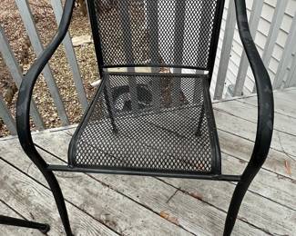 Black Metal Mesh Bistro Set