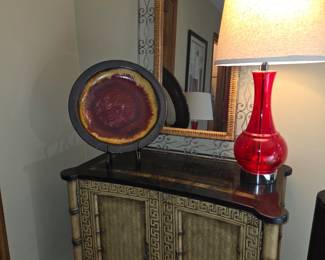 2 door chest w/marble top