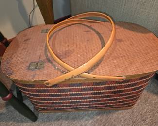 Vintage picnic basket