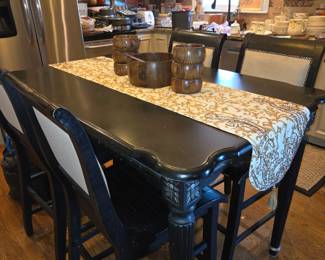 Counter height kitchen table & 4 stools
