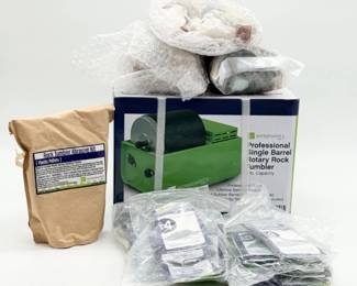 37 ProfessionalSingleBarrelRotaryRockTumblerSupplies