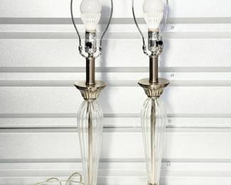 31 TallTransparentGlassTableLamps