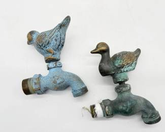 1 VintageBrassBirdGardenFaucets