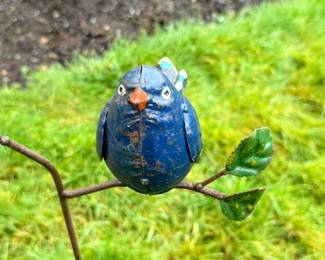 99 OutdoorMetalBirdGardenStake