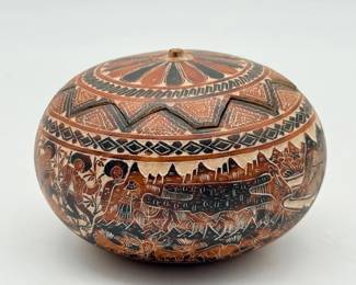 8 HandCarvedPeruvianGourdBox