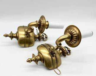 51 VintageBrassWallSconces