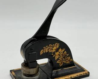38 19thCenturyCastIronNotarySealPress