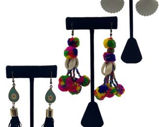 Colorful earrings set of 3