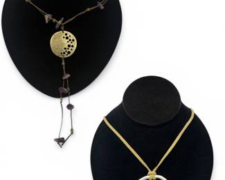 Crystal Necklace Set, Quartz and Amethyst