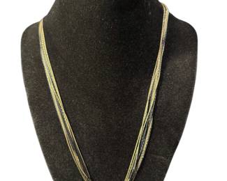 Multi-Strand, Bi-Colored Necklace