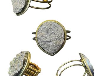 Druzy Fashion Cuff and Ring Set