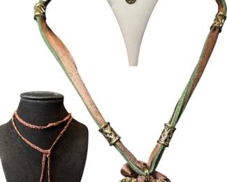 Bohemian Fabric Necklace Set of 3