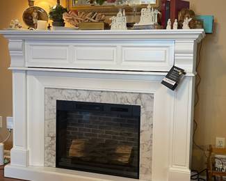 Broyhill 62 inch Marble Mantle Electric Fireplace Ambiance w/heater
