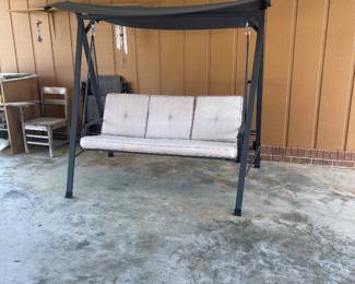 Outdoor Swing w/cushions and awning