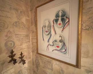 Original Art from the Homeowner & Brass Candle Sconces