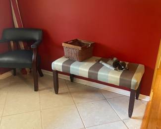 Bench, Chair & Candle Sconces