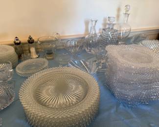 Hobnail glassware...