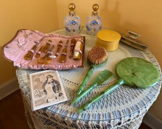 Bakelite (aka polyoxybenzymethylenglycolanhydride - whew!) personal care items.