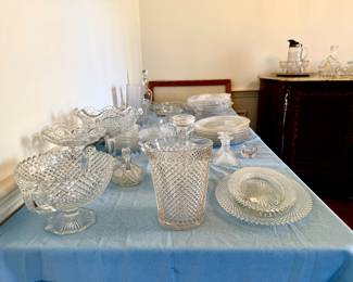 Extensive collection of English and American Hobnail glassware.