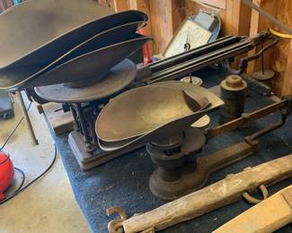 Antique tools, scales