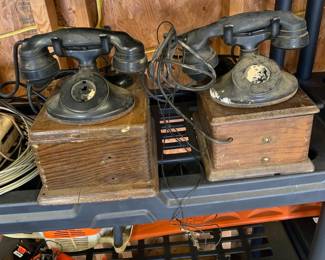 Antique telephones
