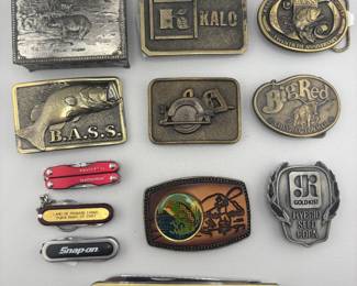 Pocket knives and belt buckles