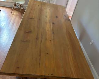 Large wooden dining room table