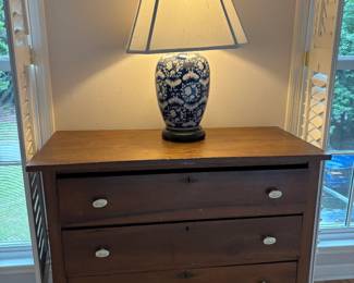 Small dresser with lamp