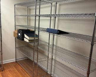 Metal storage shelving