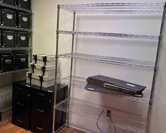 Metal storage shelving
