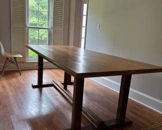 Large wooden dining room table